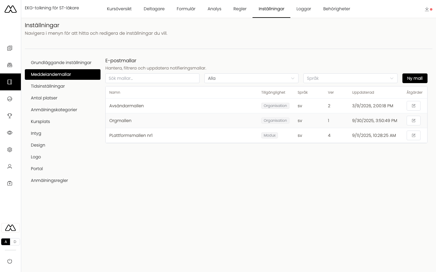 Lista över e-postmallar
